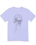 Woman Butterfly art T shirt – Sky Blue