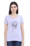 Woman Butterfly art T shirt – Sky Blue