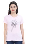 Woman Butterfly art T shirt – Sky Blue