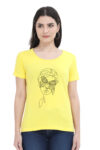 Woman Butterfly art T shirt – Sky Blue