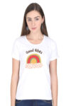 Women Rainbow Good Vibes Classic T-Shirt White