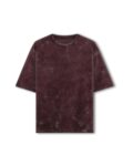 Maroon Acid Washed Oversized T-Shirt