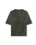 Olive Green Acid Washed Oversized T-Shirt