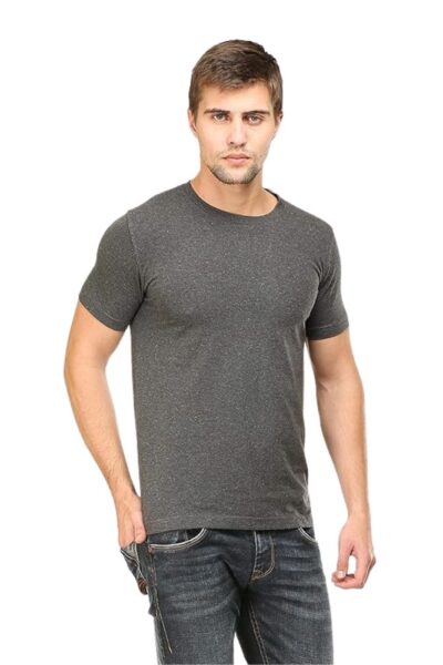 Charcoal Melange Classic Cotton T-Shirt