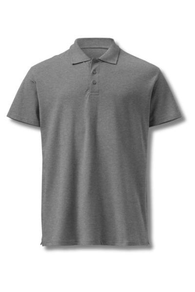 Grey Melange Polo T-Shirt