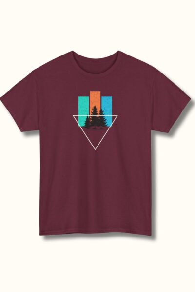Maroon Unisex Classic Crew T-Shirt Wild life