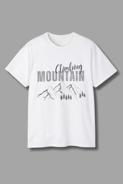 Mountain Climbing - White Unisex Classic Crew T-Shirt