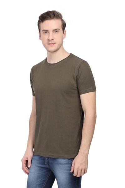 Olive Green Classic Cotton T-Shirt